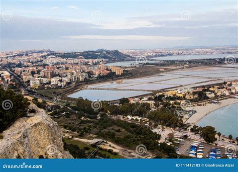 The Poetto beach stock image. Image of landscape, cliff - 111412103