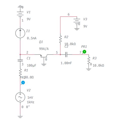 Common Base Amplifier - Multisim Live