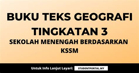 Buku Teks Geografi Tingkatan 1 Sekolah Menengah Kssm