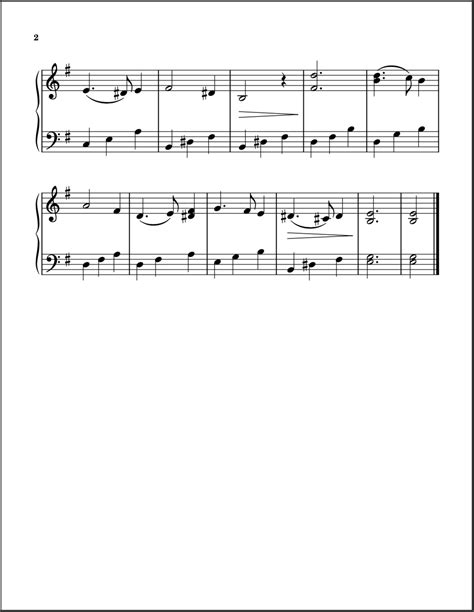 Greensleeves Easy Christmas Piano Sheet Music Printable Pdf Etsy