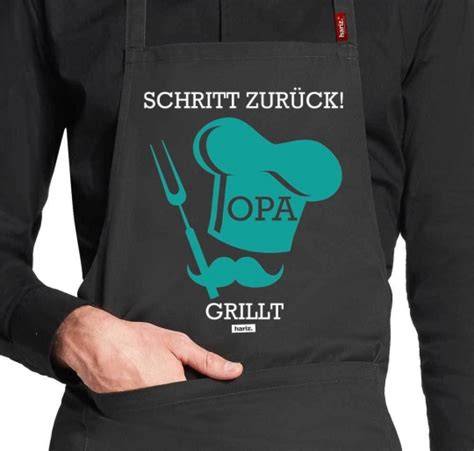 HARIZ Schritt Zurück Opa Grillt Grillschürze Koch Schürze 6