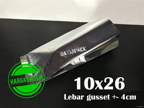 Jual Kemasan Gusset X Metalize Silver Alumunium Foil Kopi