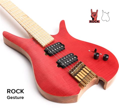 Batking Guitarra El Ctrica Sin Cabeza Guitarra De Viaje Con Ventilador