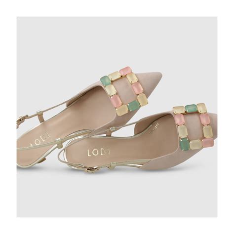 Zapatos de salón destalonados de mujer en ante de color nude I LODI Zapatos de mujer online