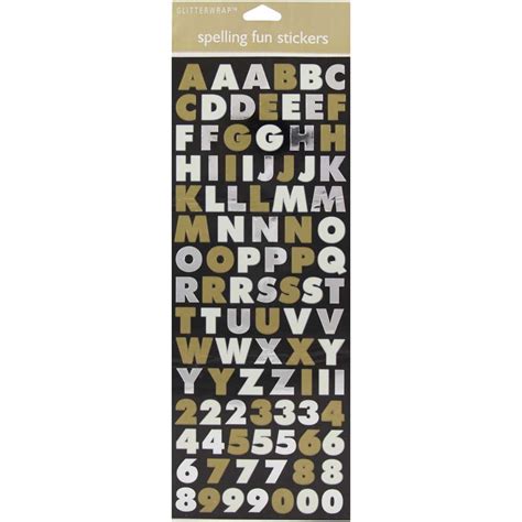 Buy JAM PAPER Self Adhesive Alphabet Letter Stickers Gold Silver