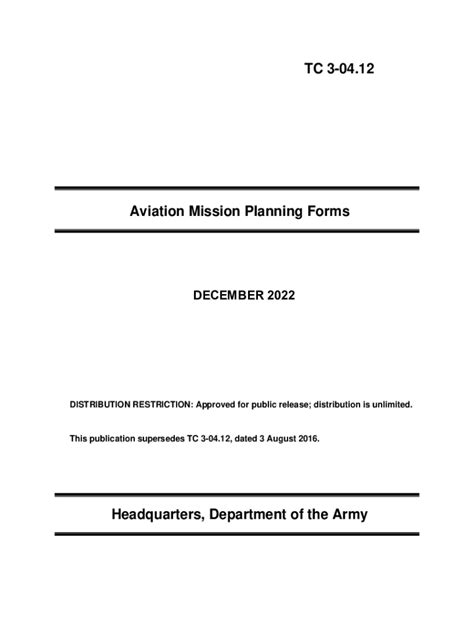 Fillable Online Armypubs Army TC 3 04 11 Aviation Mission Planning