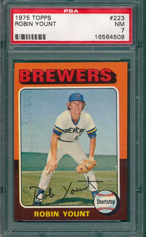 Lot Detail Topps Robin Yount Psa Rookie