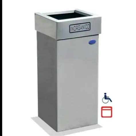 Stainless Steel Inorganic Bin Office Waste Receptacle Non