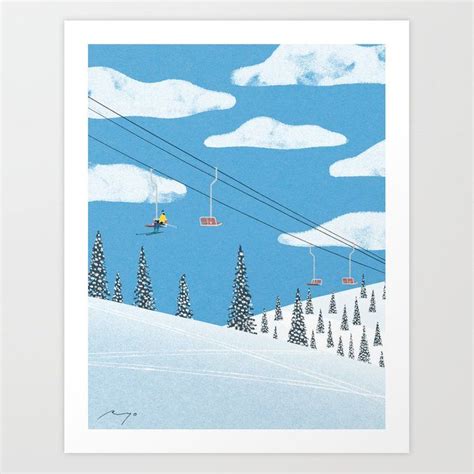 Ski Slope 2016 Art Print By Ryo Takemasa Art Prints Ski Art