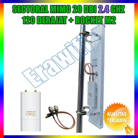 Jual Antena Wifi Sectoral Mimo Dbi Ghz Derajat Plus Rocket