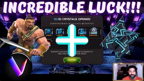 6 Star Nexus And 20 Popped Cav Crystals Hercules Insane Luck Marvel Contest Of Champions Mcoc