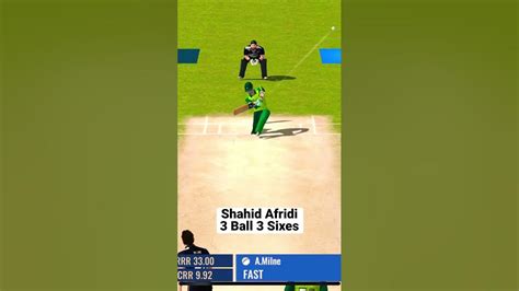 Shahid Afridi 3 Ball 3 Sixes What A Batting By Afridi 🔥🔥 Shorts Cricket Cricketlover Afridi