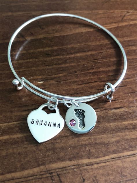 Mothers Baby Name Charm Bracelet Kandsimpressions