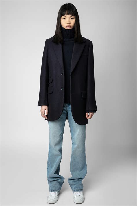 Manteau Violet Manteau Bleu Femme Zadig Voltaire