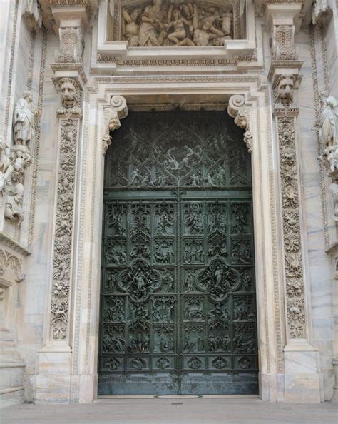 The Doors Of The Milan Cathedral Duomo Cathedral Italy Stock Image