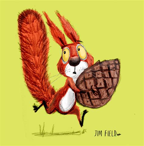 THE SQUIRRELS WHO SQUABBLED Jim Field Squirrel Illustration