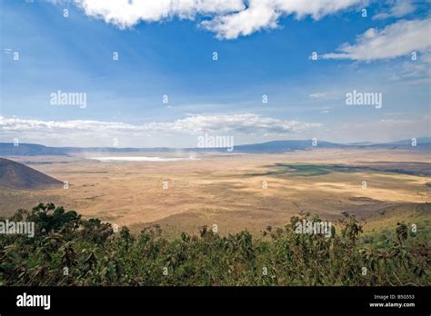 Panoramic View Across The Ngorongoro Crater Hi Res Stock Photography