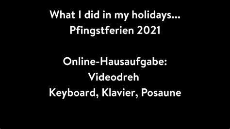 Online Video Keys Klavier Posaune Hausaufgabe über