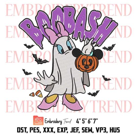 Daisy Ghost Mickey Pumpkin Embroidery Daisy Duck Boo Bash Halloween