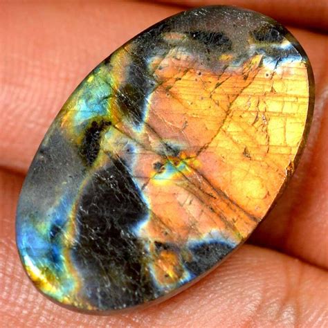 34 35 Cts 100 Natural Top Quality Labradorite Oval Cabochon Loose