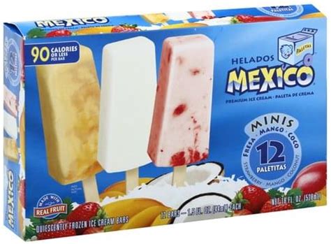 Helados Mexico Strawberry Cream Paletas Premium Ice Cream Bars