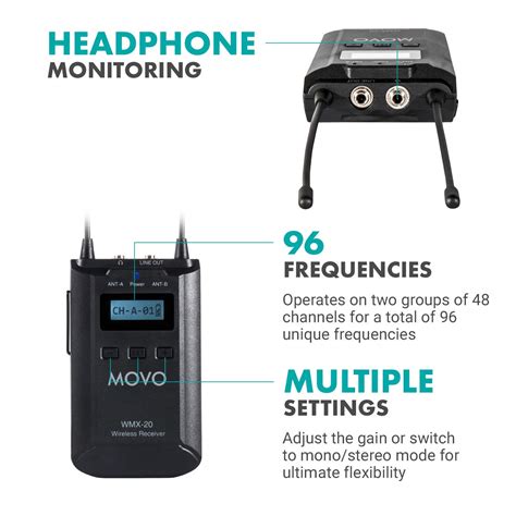 Movo Wmx Quatro Channel Uhf Wireless Lavalier Microphone System