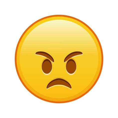 cara enojada de gran tamaño de emoji amarillo sonrisa Cara enojada