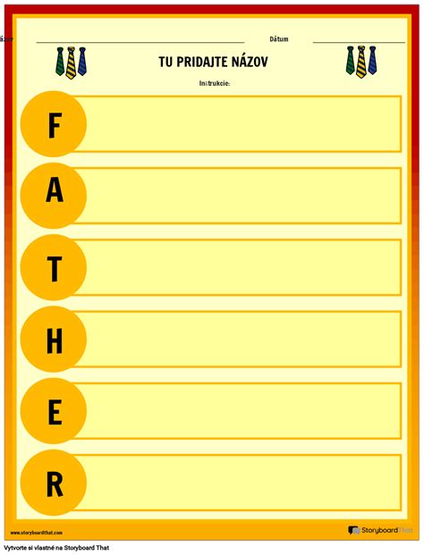 Pracovn List Opisuj Ci Otec Storyboard Od Sk Examples