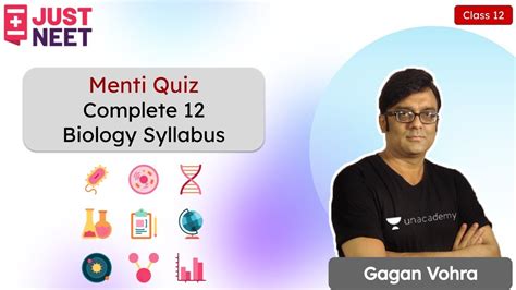 Menti Quiz Complete 12 Biology Syllabus Neet 2021 Just Neet Dr Gagan Vohra Youtube