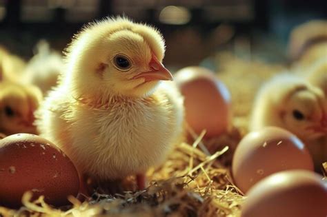 Premium Photo Newly Hatched Baby Chicks In A Farm