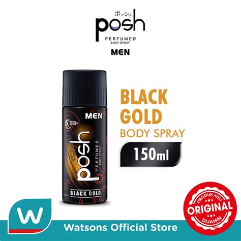 Jual Posh Body Spray Men Black Gold Ml Shopee Indonesia