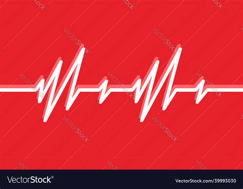 Heartbeat Line Pulse Trace Ecg Or Ekg Cardio Vector Image