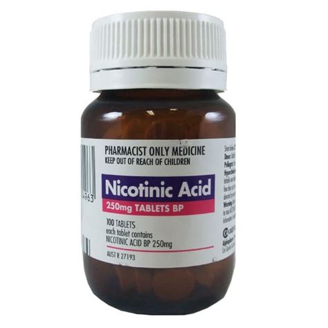 Buy Nicotinic Acid 100 Tablets 250mg S3 Online