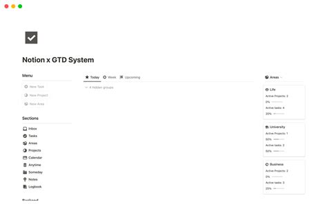 Notion X Gtd System By Dave Notion Template