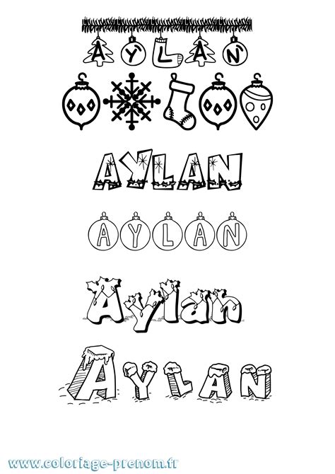 Coloriage du prénom Aylan à Imprimer ou Télécharger facilement