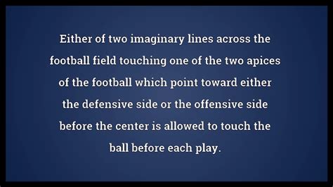 Line Of Scrimmage Rules