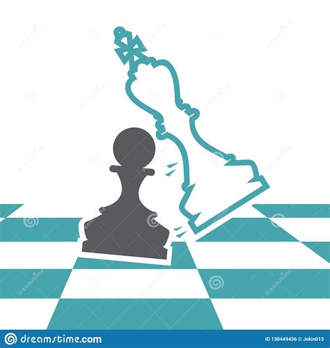 King Defeats Pawns In Chess A D Image Cartoondealer