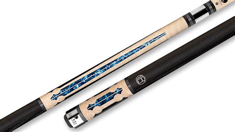 Lucasi - Natural Pool Cue Blue Inlay & Sport Wrap- LHC-97 • Billiards ...