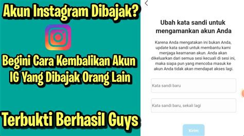 Cara Mengembalikan Akun Instagram Yang Diambil Alih Pengguna Lain Youtube