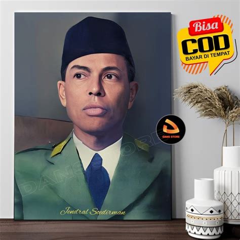 Poster Lukisan Jendral Soedirman Panglima Sudirman Pahlawan Nasional