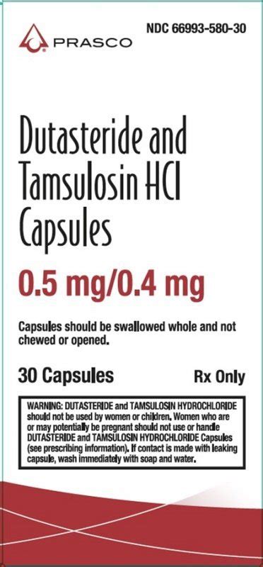 Dutasteride And Tamsulosin Capsules FDA Prescribing Information Side