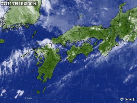 過去の気象衛星西日本2024年07月17日 日本気象協会 Tenkijp