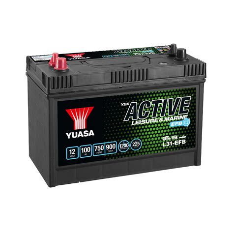 YUASA ACTIVE MARINE BAT 12V 100AH 750CCA EFB DUAL BBL Batteries