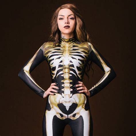 Halloween Skeleton Bodysuit Halloween Costumes Women Funny | Etsy