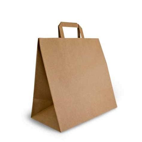 Delivery Bag Kraft Flat Handle Ctn Burdekin Distributors