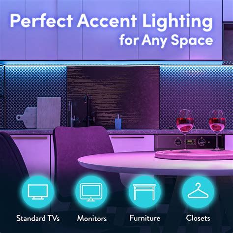 Luminoodle Usb Bias Lighting Ambient Home Theater Light Led Backlight Strip 6500k Accent