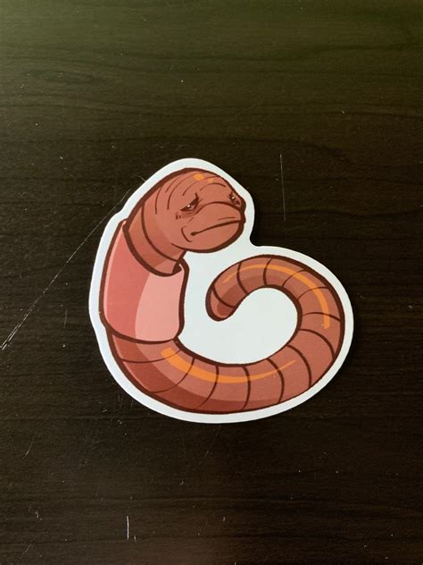 Vinesauce Meat Worm Meme Vinyl Sticker Etsy Australia