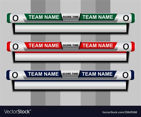 Design template scoreboard sports Royalty Free Vector Image