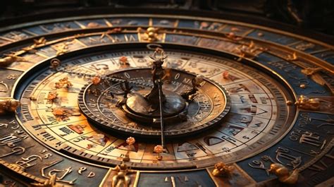 Premium Ai Image Astrology Zodiac Signs On Ancient Clock