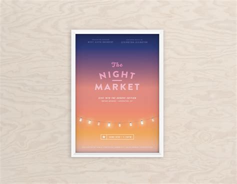 The Night Market Event Poster Examples Venngage Poster Examples